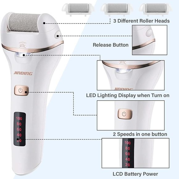 Jinding Rechargeable Electric Callus Remover with Accessories - Picture 5 of 13